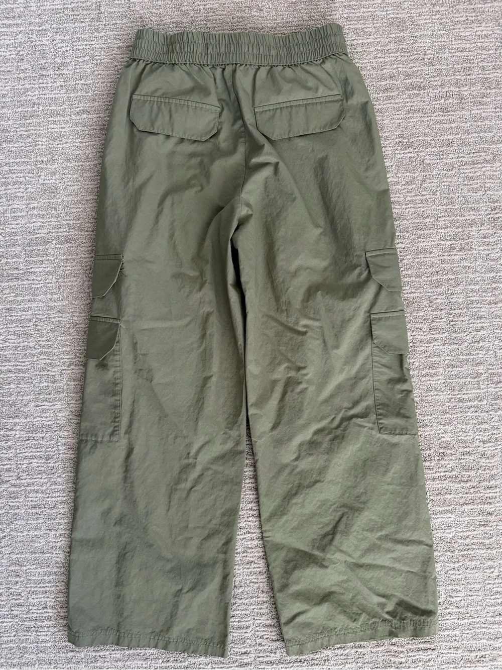 Abercrombie & Fitch X Jen Reed Army Green Pull On Wide Leg Cargo Pants Small S - Picture 3 of 4
